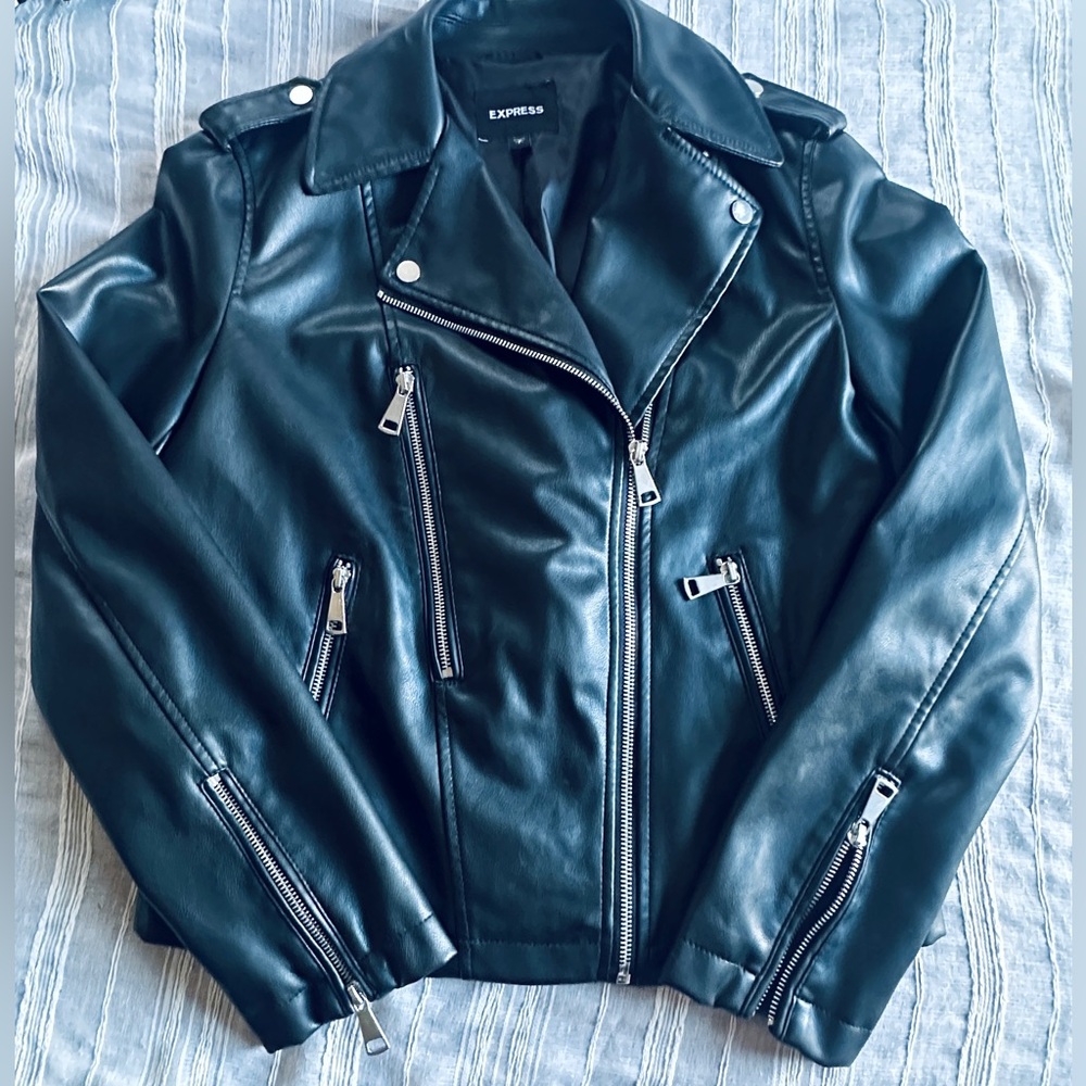 NWOT EXPRESS Buttery Soft Biker Chick Faux Leather Moto Jacket | Women’s S